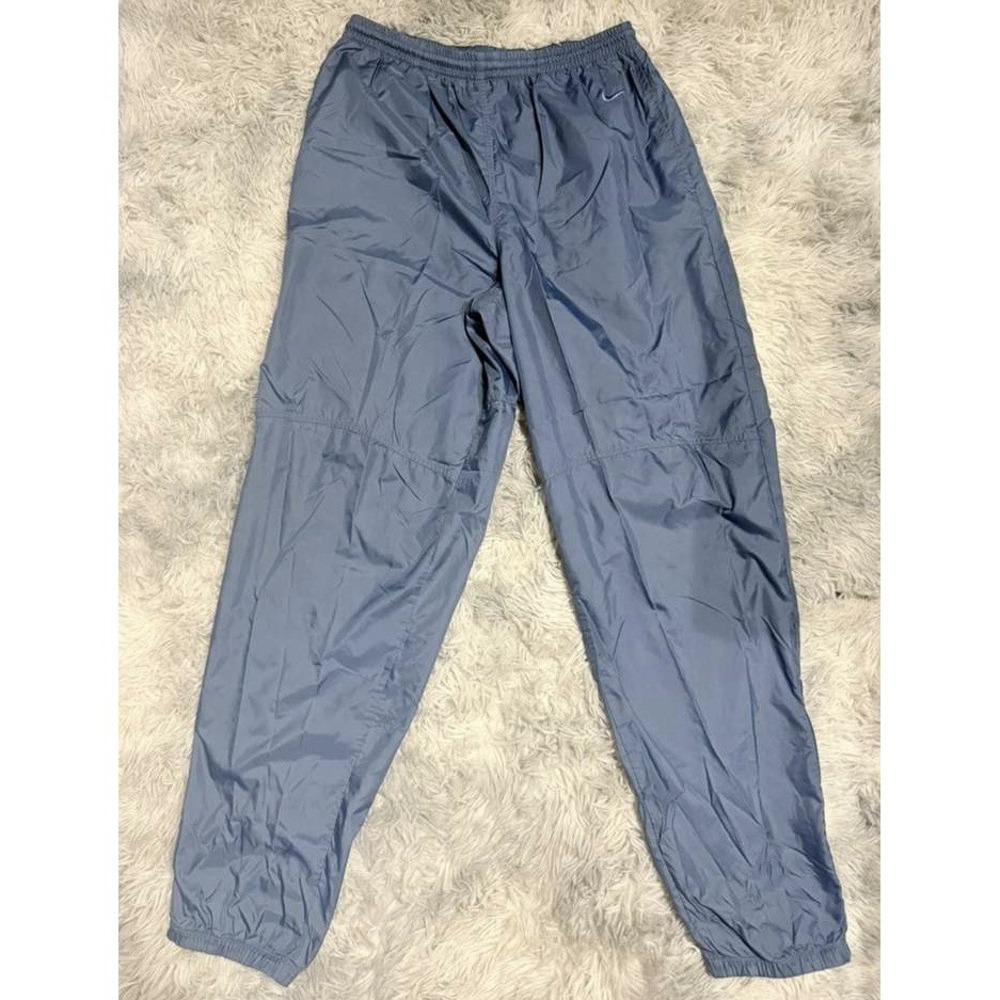 VTG Y2K Nike Running Pants Large Track Zip Ankle Pockets Lightweight White Tag
